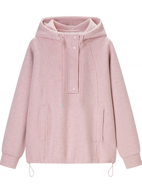 【小田专享】浪清加绒加厚暗扣连帽卫衣 SR26A802