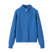 小田专享 秋冬绵羊毛双拉链长袖 针织衫 毛衣 25093