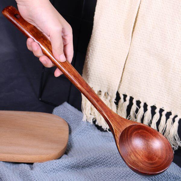 炒菜木勺加长手柄木汤勺可炒菜木勺仿古木汤勺家用不粘锅木勺子