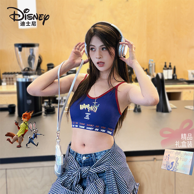 迪士尼吊带背心辣妹穿搭上衣女