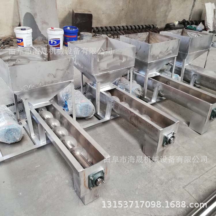 600u型污泥沙子垂直上料机 化工双蛟龙设备 饲料U型螺旋输送机