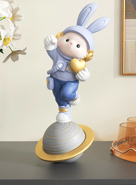 治愈系兔子桌面摆件客厅卧室玄关A家居饰品2023兔年生日礼物送女