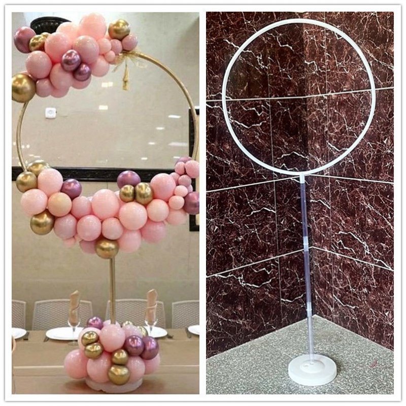 气球地飘立柱支架圆环汽球v花环空中圈圈生日派对开业装饰布置工