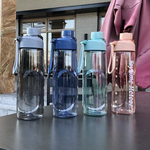 夏天学生塑料运动水杯男大容量水瓶女健身杯子户外便携水壶耐摔