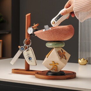 八方来财石来运转入户进门w口家居玄关鞋柜钥匙收纳盒装饰品摆件