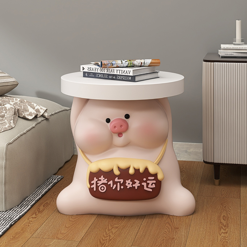 大型猪落地摆件客厅电q视柜茶几沙发边几床头家居饰品乔迁新居礼