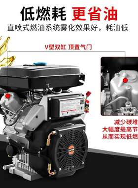 2V88 V型双缸柴油发动机 13KW/14KW   20马力双缸柴油机