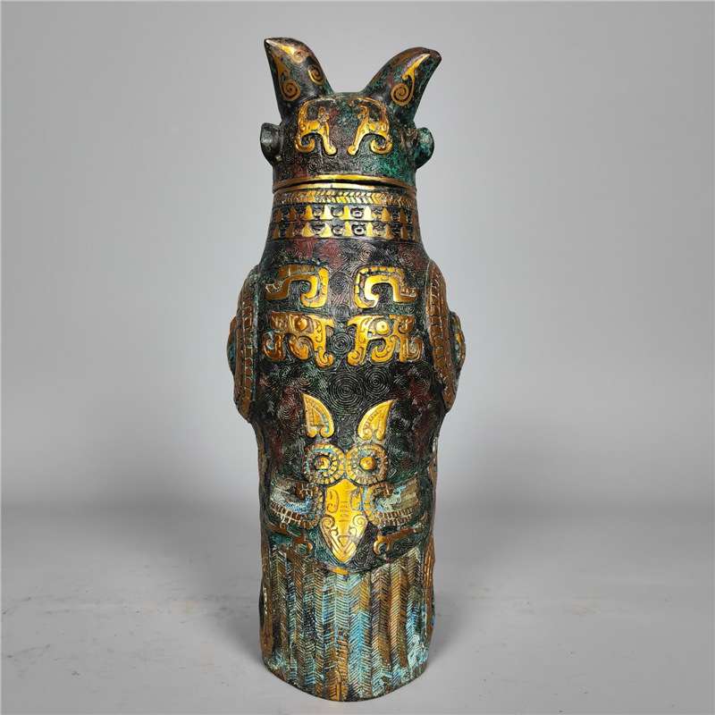 青铜器妇好鸮尊鸟尊酒器摆件枭尊家居工艺品办公室客厅红酒博古架