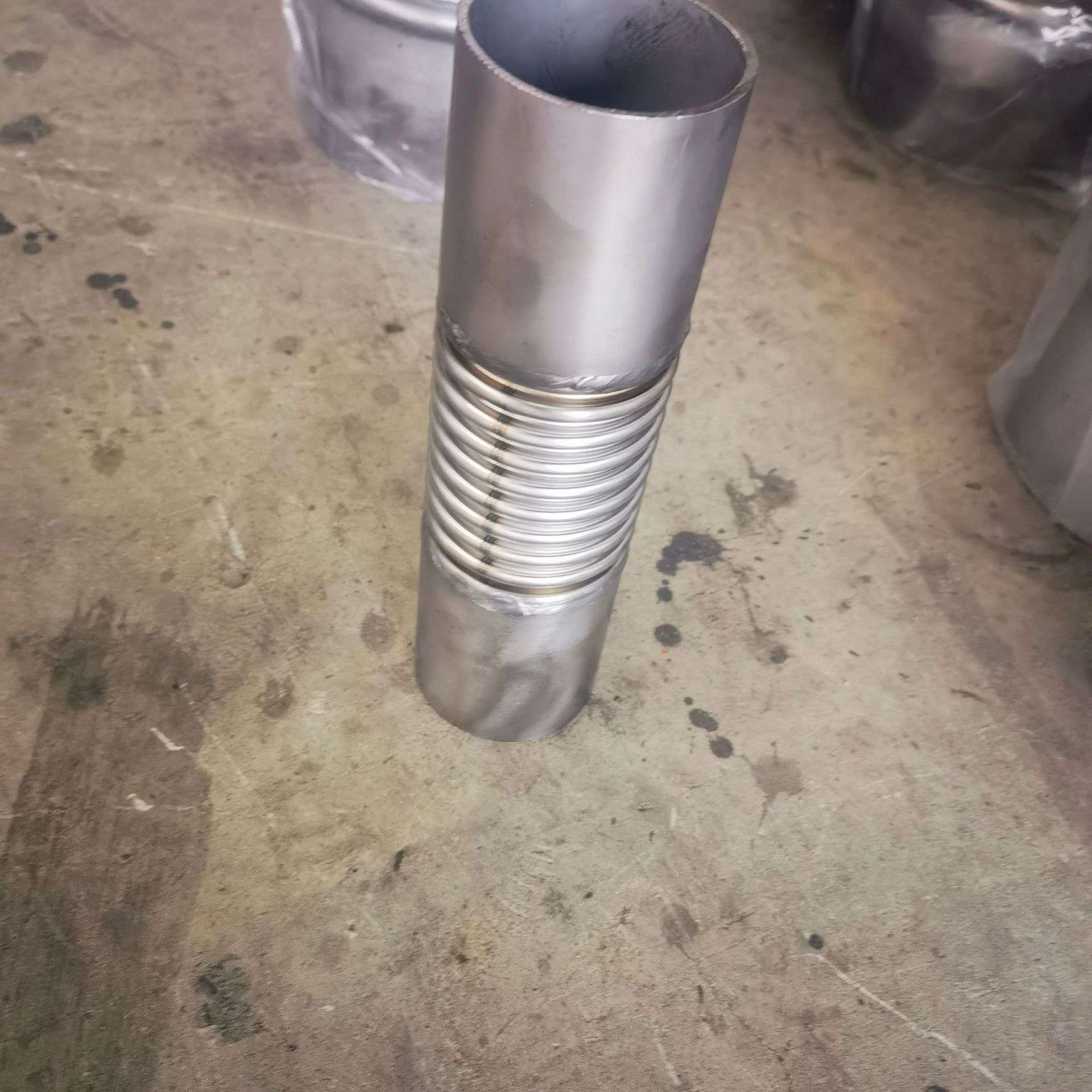 不锈钢机场会展中心虹吸排水配件焊接波纹304短管直接头长度可订
