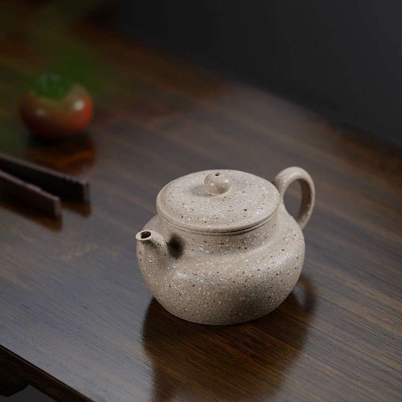 全手工大蕴德钟紫砂壶无添加名家茶壶原矿粗砂白玉段泥壶茶具