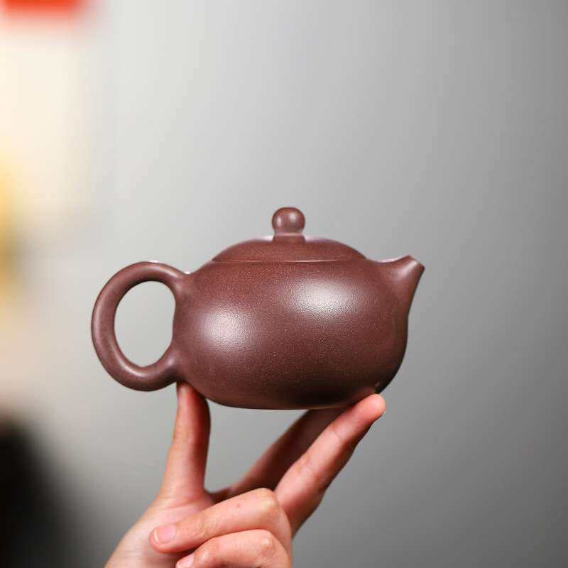 紫砂壶名家手工西施壶宜兴原矿紫泥茶壶茶具家用大批量280cc网孔