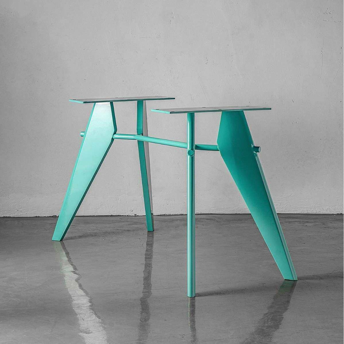 瑞士vitra EM Table餐桌脚书桌腿办公桌支架小户型家用餐台脚定作