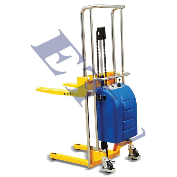 400KG半电动堆高车液压升高装卸堆垛车叉车半电动堆高车