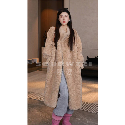 SOURWZZI/所姿100%羊毛百搭长款时尚休闲女士外套SZ-26311