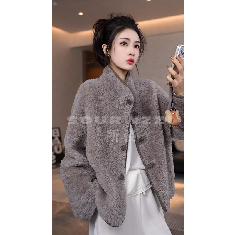 SOURWZZI/所姿新款冬季反绒面双面穿立领女士羊毛外套SZ-25131,女装/女士精品,短外套,淘宝优惠券,粉丝福利购,淘宝优惠卷