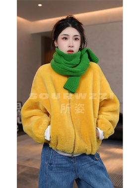 SOURWZZI/所姿100%羊毛冬季休闲简约时尚女士羊毛外套SZ-25761