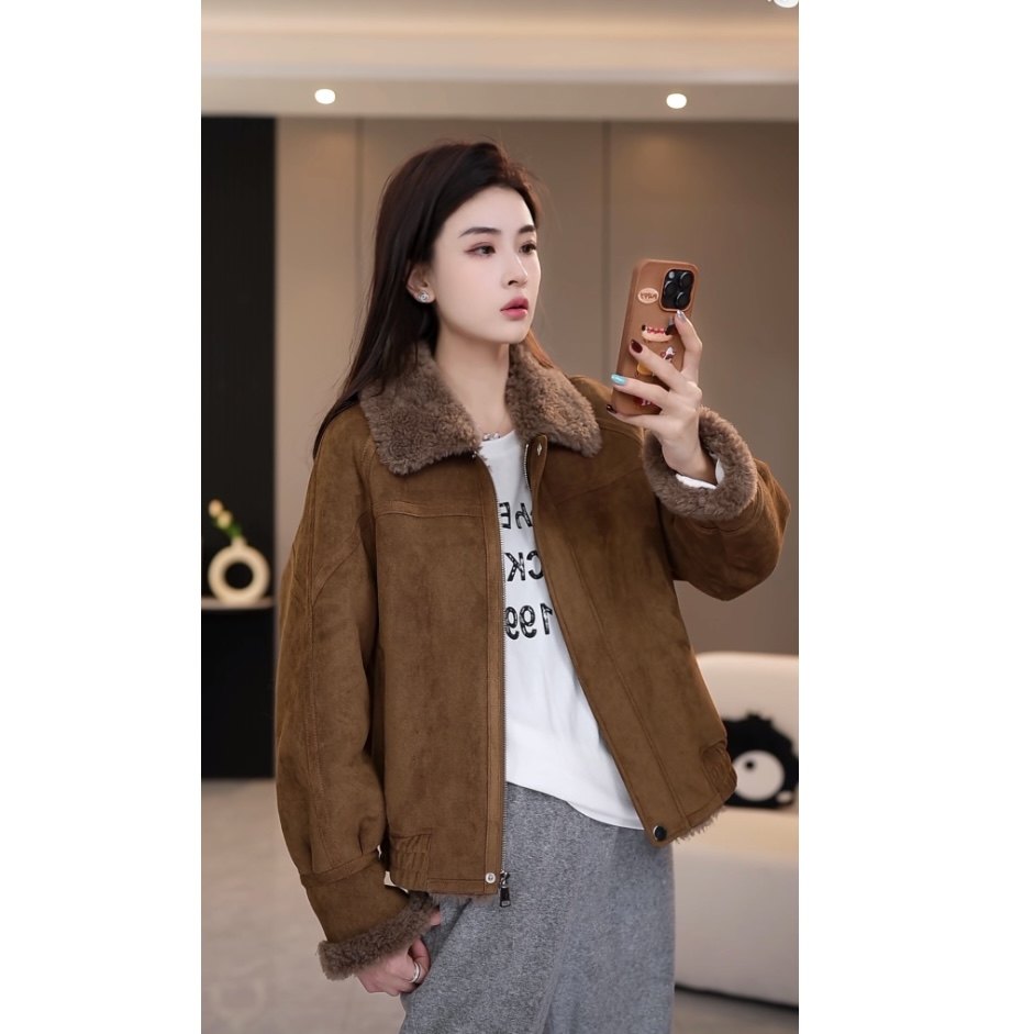 SOURWZZI/所姿新款冬季机车反绒面休闲女士羊毛外套SZ-25136,女装/女士精品,短外套,淘宝优惠券,粉丝福利购,淘宝优惠卷