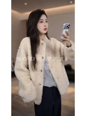 SOURWZZI/所姿新款设计师气质加厚休闲女士羊毛外套SZ-25531