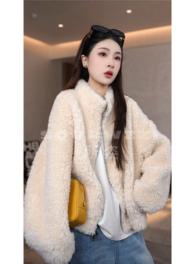 SOURWZZI/所姿100%羊毛新款简约时尚休闲女士羊毛外套SZ-25772