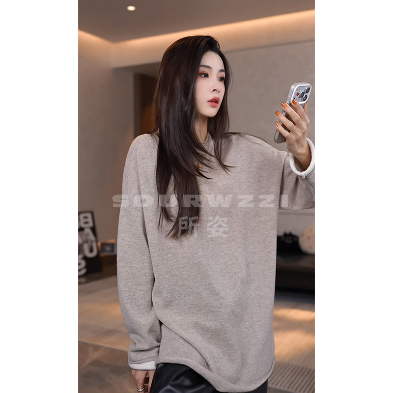 SOURWZZI/所姿100%羊毛宽松冬季休闲女士针织衫SZ-S39000