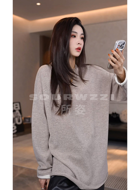 SOURWZZI/所姿100%羊毛宽松冬季休闲女士针织衫SZ-S39000