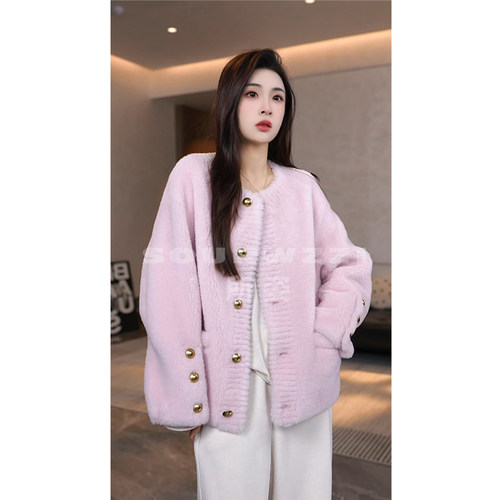 SOURWZZI/所姿100%羊毛剪花简约时尚休闲女士羊毛外套SZ-25705