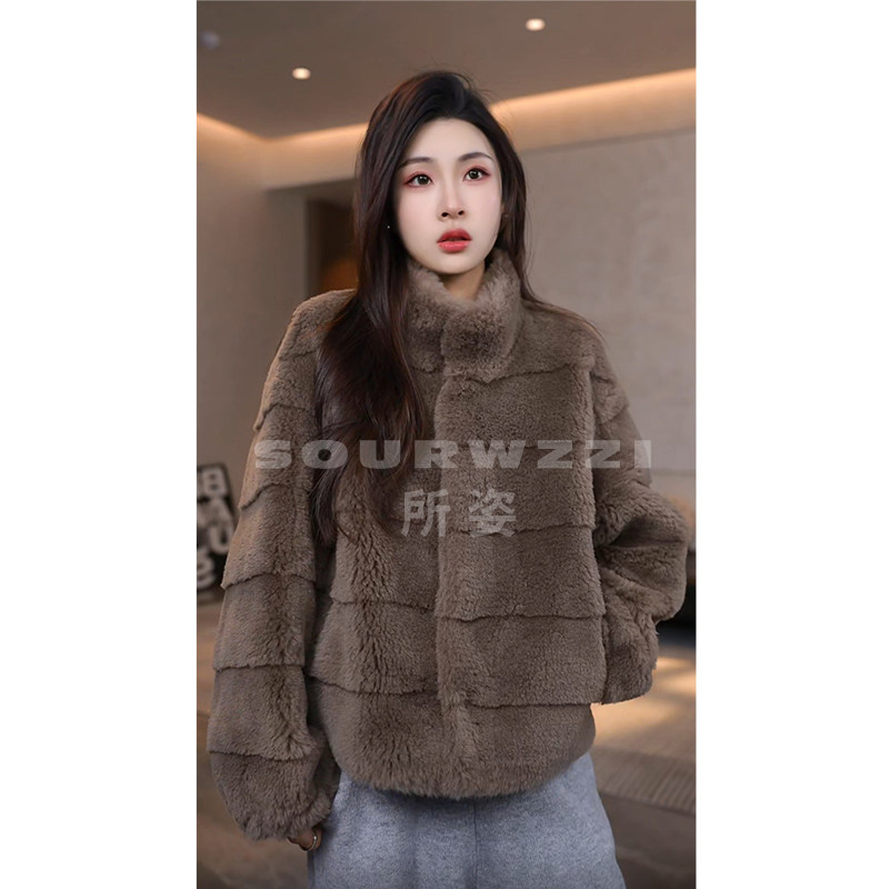 SOURWZZI/所姿100%羊毛新款横排立领休闲女士外套SZ-26312,女装/女士精品,短外套,淘宝优惠券,粉丝福利购,淘宝优惠卷