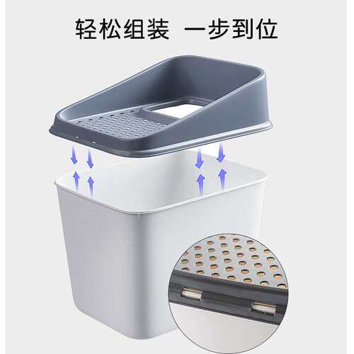 afp猫砂盆顶入式全封闭超大号防外溅防带砂隔臭猫咪用品厕所北秦