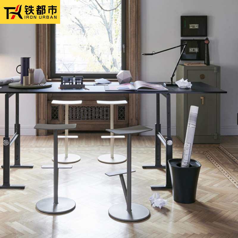 吧台椅子彩色现代简约北欧轻奢酒吧椅前台收银台金属家用高脚凳子