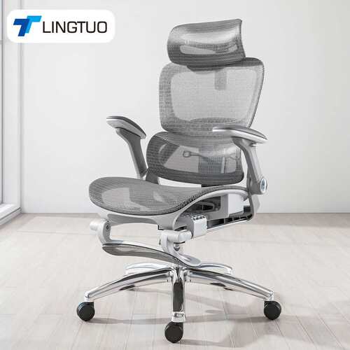 Office chair lying on home computer chair