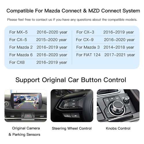 适用Mazda马自达2 3 6 CX-3 CX-5 CX-9无线carplay解码器安卓AUTO