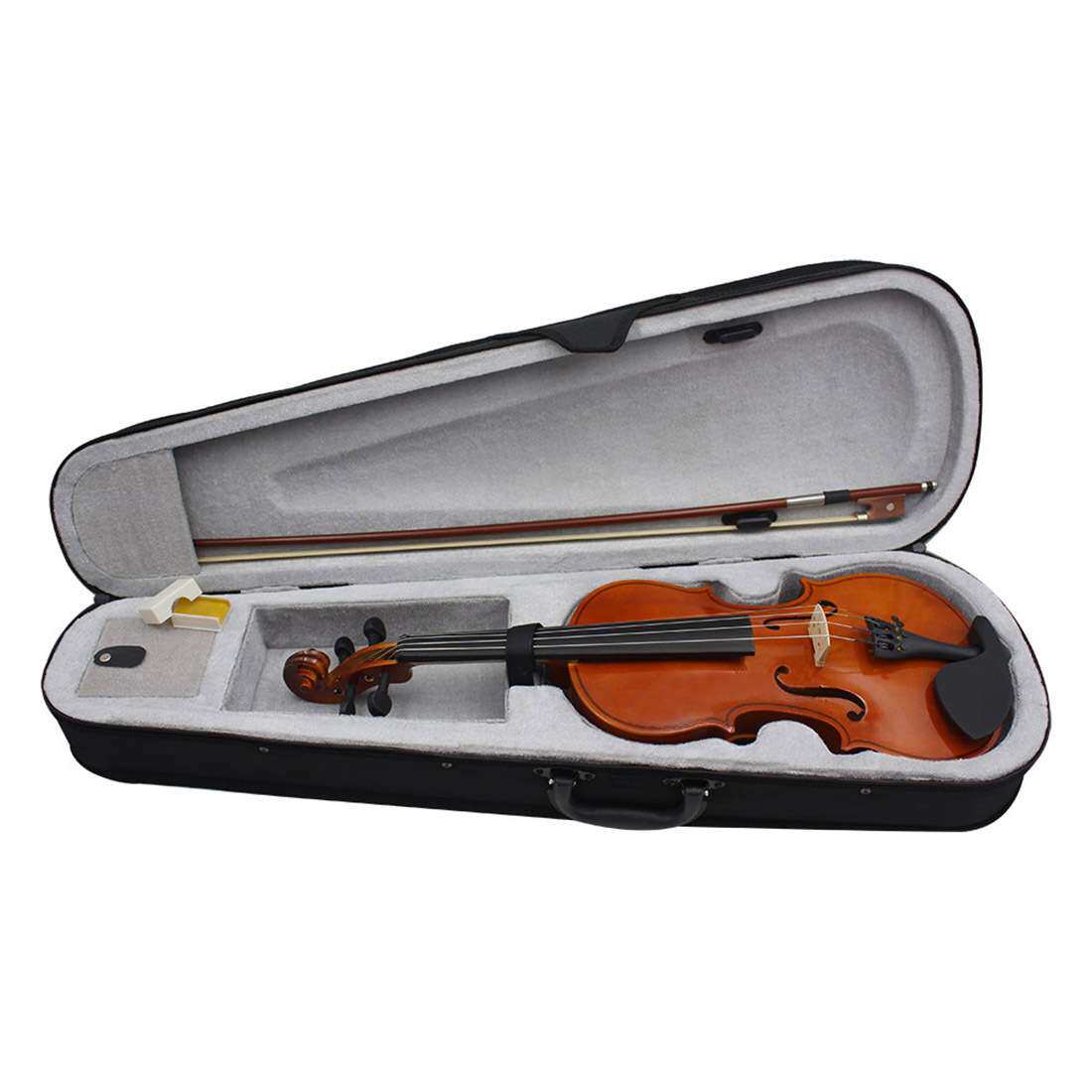 自然色实木小提琴初学者练习4/4小提琴成人儿童普及小提琴violin