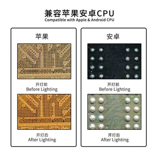 新款CPU专用夹具手机维修带灯光飞线显微镜走线固定植锡工具