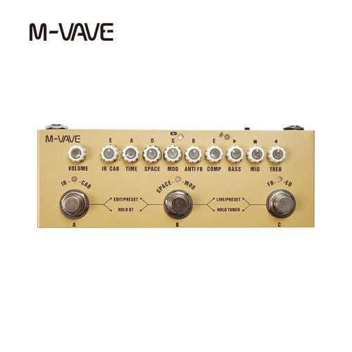 M-VAVE cubebaby 吉他效果器 便携充电内录 合唱延时混响IR校音表