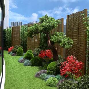 防腐竹栅栏围栏庭院空中花园室外户外护栏室内餐厅隔断阳台竹围栏