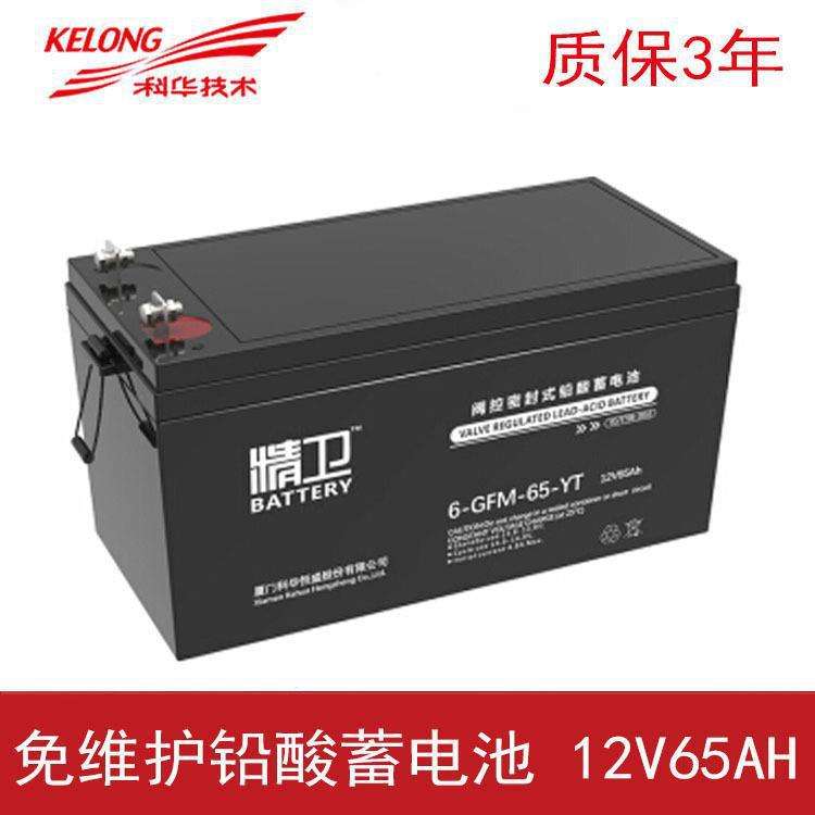 科华免维护铅酸蓄电池12V65AH蓄电池ups电源铅酸电池6-GFM-65-YT