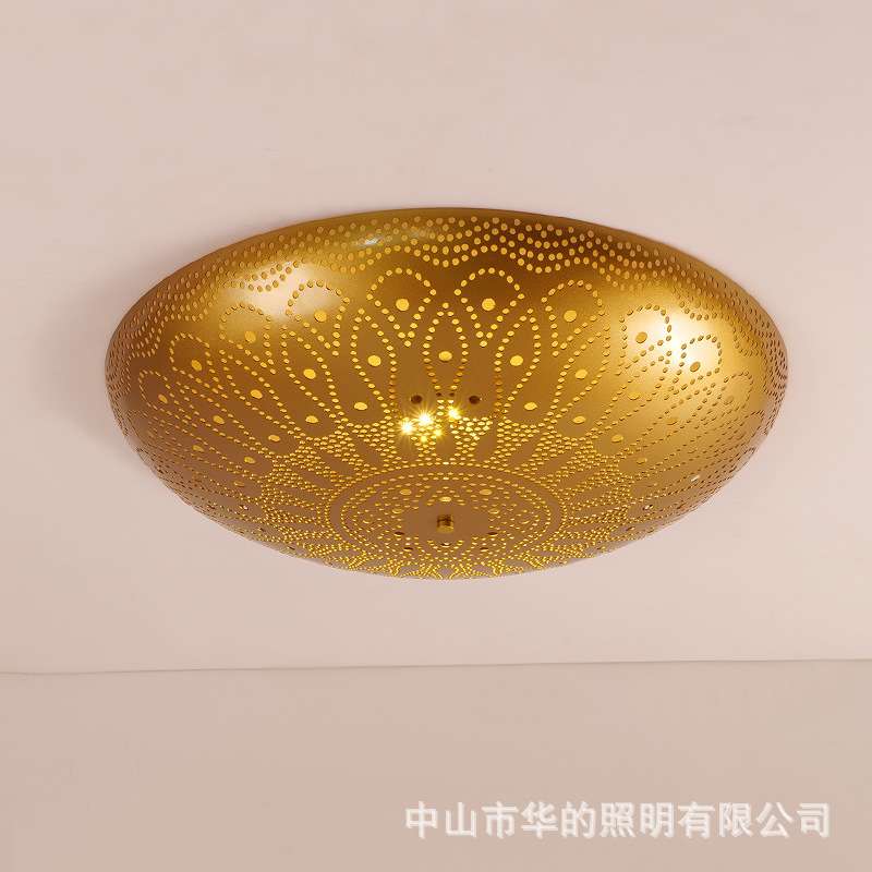 摩洛哥餐厅客厅东南亚风格复古铁艺吸顶灯卧室茶室民宿房间泰式灯