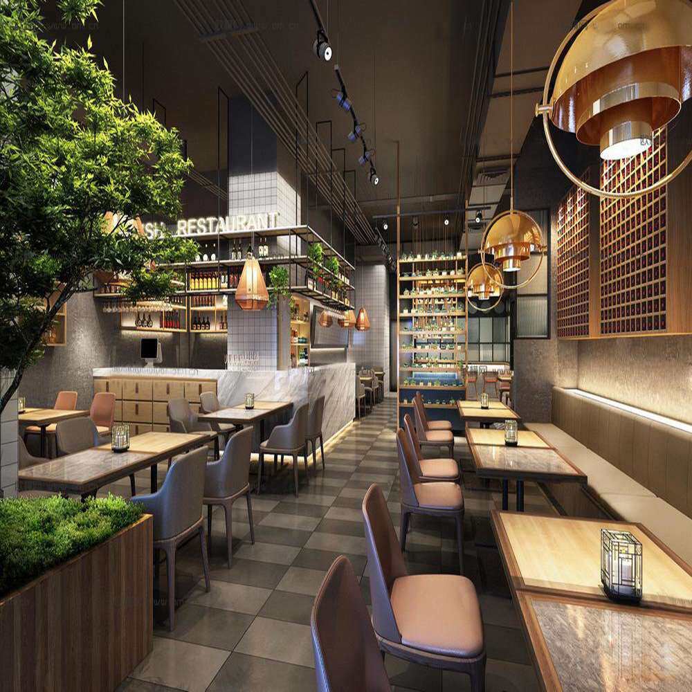 餐厅设计 日式料理店装修设计 小吃店设计 连锁店设计效果图