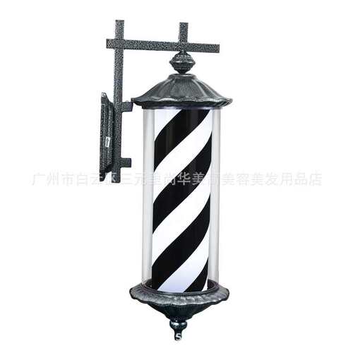 美发转灯发廊标志灯箱复古LED罗马户外灯理发店挂壁墙防水耐用led