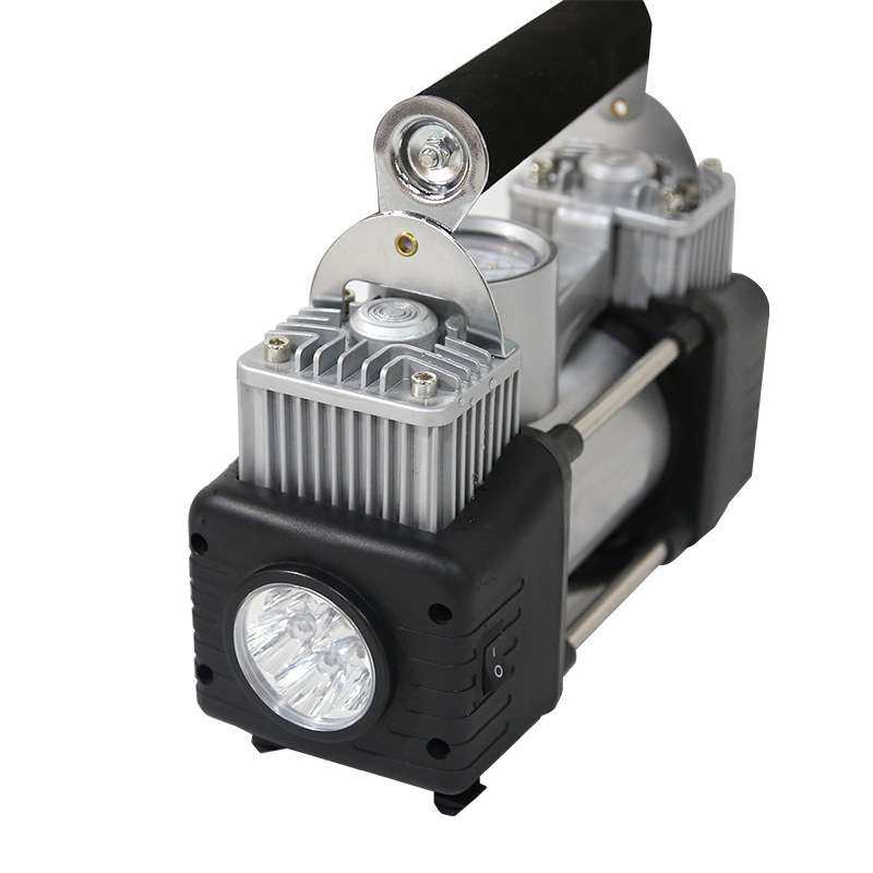 厂家供应车载便携式充气机汽车应急电源 双缸高压大功率打气泵