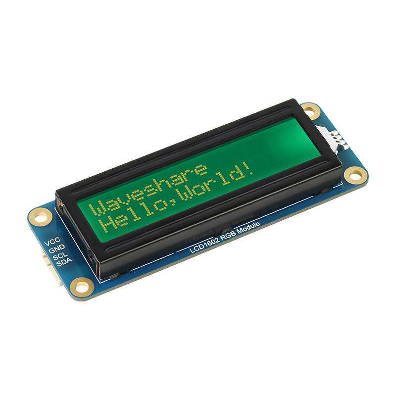微雪 LCD1602 彩色背光液晶屏 32个字符LCD显示屏 3.3V/5V供电