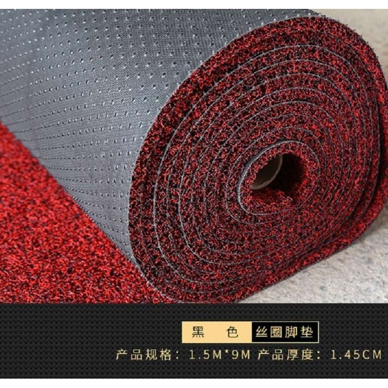 厂家 加密加厚丝圈脚垫14mm丝圈卷材脚垫 耐磨通用汽车脚垫pvc