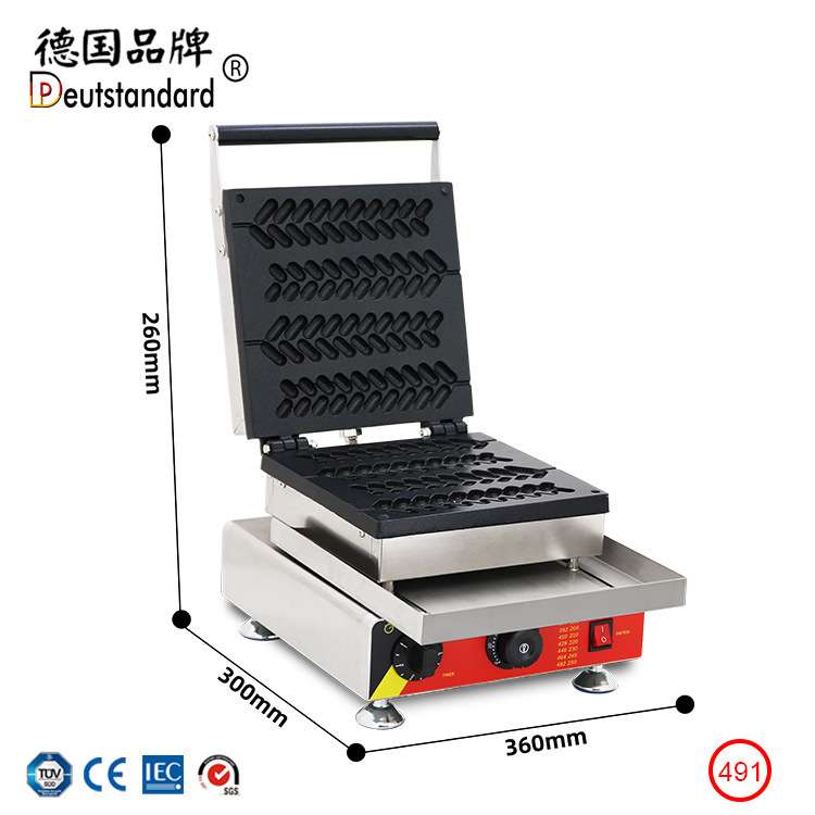 松树饼鱼鳞饼机商用lolly waffle maker烤饼机街头小吃设备np491