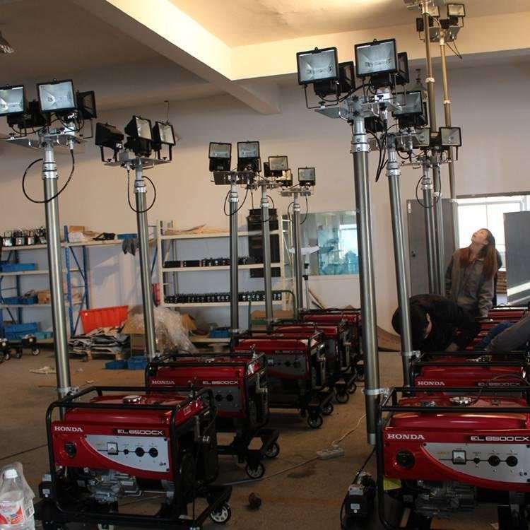 全方位移动照明灯组野外应急抢修施工发电机照明灯自动升降探照灯