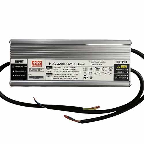 明纬电源 HLG-320H-C2100B  320W恒流型LED深井灯驱动器