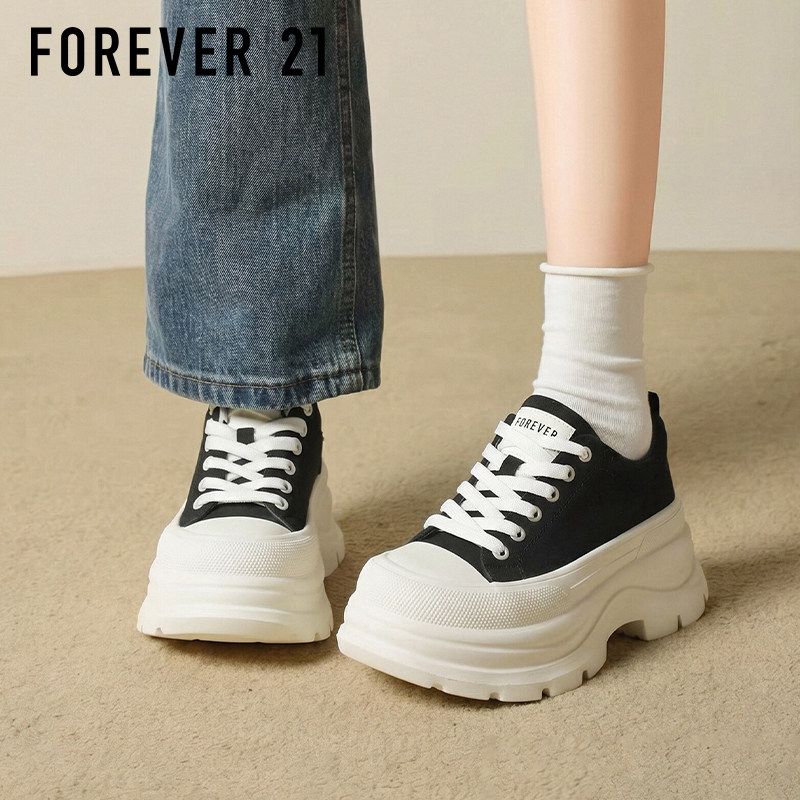 F21厚底增高小白鞋女2026新款夏季巨好看透气板鞋百搭休闲帆布鞋