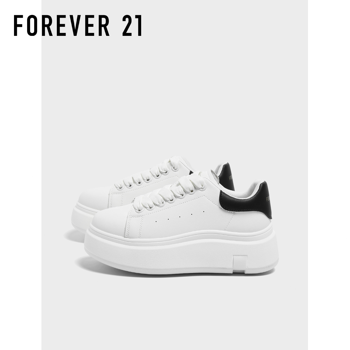 F21小白鞋女2025新款厚底增高