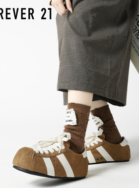 F21大头面包德训鞋女2025新款秋季内增高百搭大头丑萌泡芙板鞋子