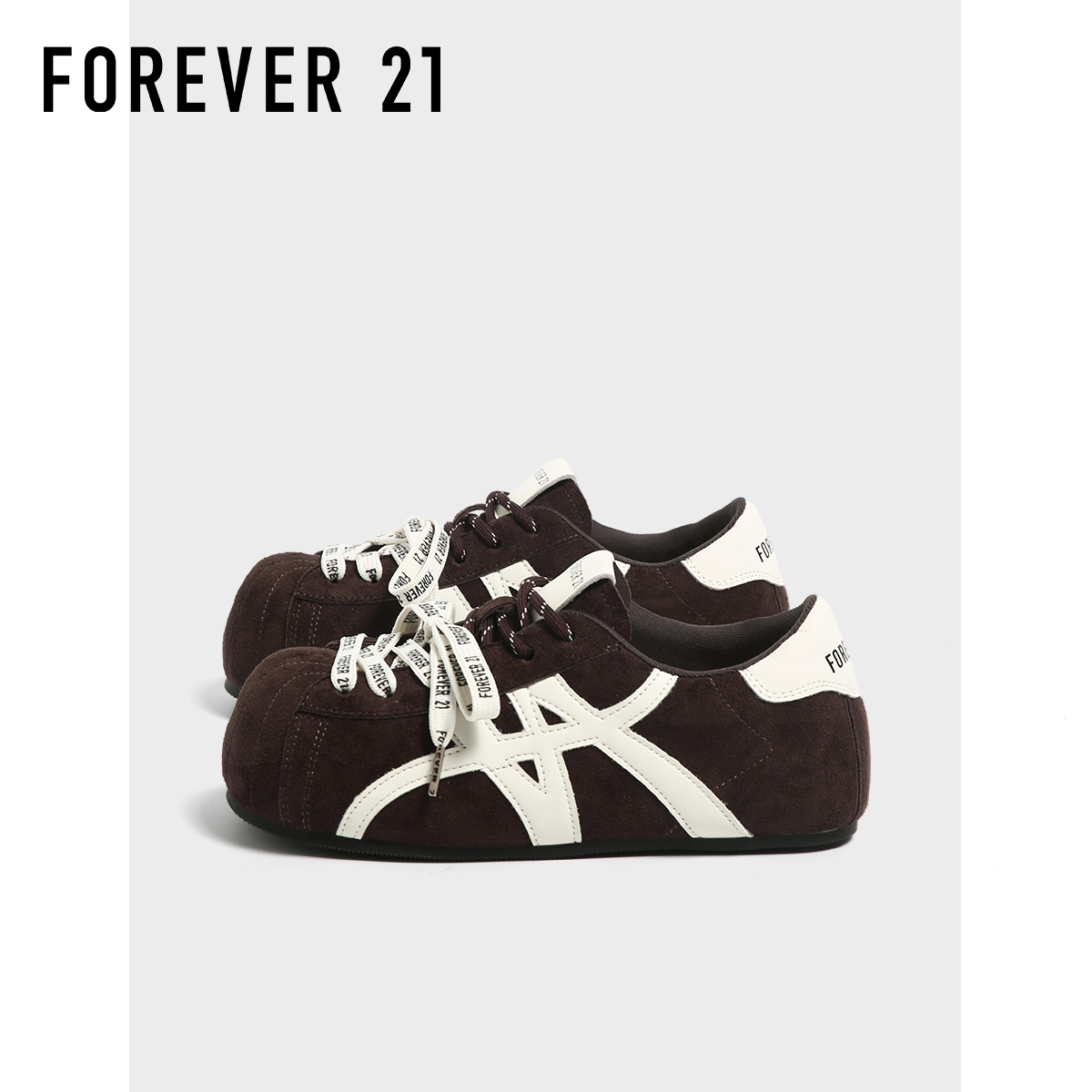 F21绒面大头泡芙鞋女款