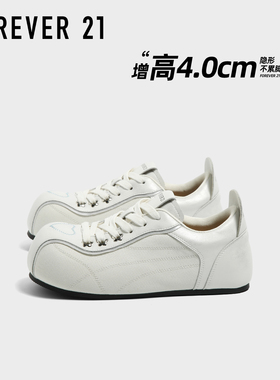 F21大头内增高泡芙鞋女2025新款秋季潮流百搭休闲舒适白色德训鞋